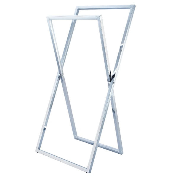 SCC8291 Pedestal X Style Steel Construction Towel Rack, Polished Chrome